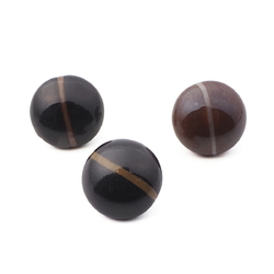 Lot (3) Antique Czech lampwork stripe glass buttons 13mm