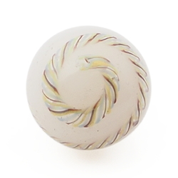 Antique Czech multicolor filigree spiral opaline micro lampwork ball glass button 12mm