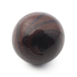 Antique Czech spiral bicolor micro lampwork ball glass button 12mm