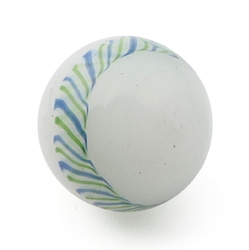 Antique Czech filigree spiral white opaline micro lampwork ball glass button 12mm