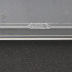 Lot (4) vintage Czech crystal clear glass rectangle trinket dressing table trays