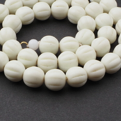Vintage Czech necklace 43 uranium melon glass beads