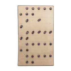 Sample card (32) Czech antique glass buttons fabric effect black