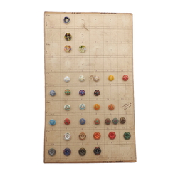 1925 Sample card (33) Czech antique glass buttons geometric marble Deco