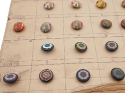 1926 Sample card (43) Czech antique glass buttons geometric floral Deco