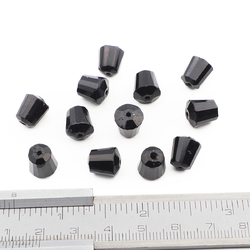 Lot (12) Czech antique cone faceted glass beads 10mm