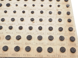 Sample card (143) Czech antique black glass buttons