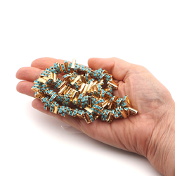 12 pcs 13x6mm Czech Turquoise opaque gold plated Half Moon Rhinestone Spacer beads 2 holes jewelry findings