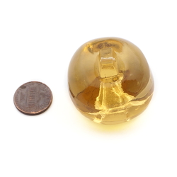 Vintage amber topaz glass apple Chandelier fruit lamp prism 40mm