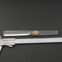 Antique Czechoslovakian crystal clear glass knife 6.75"
