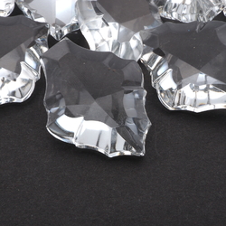 Large Czech vintage baroque clear glass rhinestone prism 47x36mm
