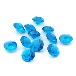 Lot (12) large Czech vintage sapphire blue round glass rhinestones 13mm