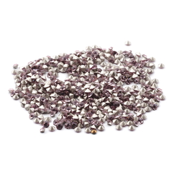 Lot (600) Czech vintage foiled pale purple round glass rhinestones 3mm