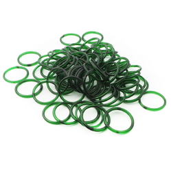 Lot (70) antique Czech green glass bangles hoops rings 1.75"