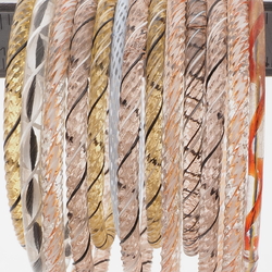 Lot (13) antique Czech assorted filigree multicolor lampwork glass bangles hoops