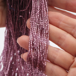 Master Hank purple silver lined bugle glass beads 160g 12/0 Vintage Czech