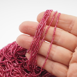Master Hank Fuchsia pink silver lined seed glass beads 870g 12/0 Vintage Czech