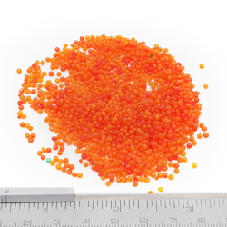 Lot (1500) Czech vintage frost orange glass seed beads