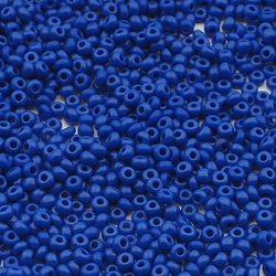 Lot (1500) Czech vintage dark blue glass seed beads