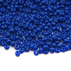 Lot (1500) Czech vintage dark blue glass seed beads