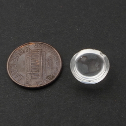 Czech antique intaglio terrier dog clear glass cabochon 13mm
