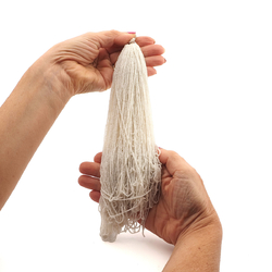 Master Hank white antique micro Charlotte cut / True cut seed glass beads 165g 18/0 Vintage Czech