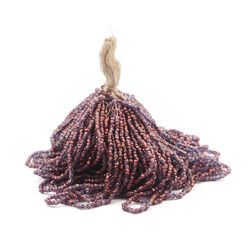 Master Hank purple saphiret metallic faceted seed glass beads 85g 12/0 Vintage Czech