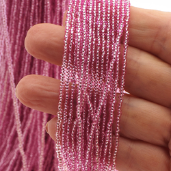 Master Hank silver lined Pink seed glass beads 12/0 Vintage Czech