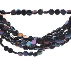 Peacock violet lustre faceted round nailhead flat back glass beads Master Hank 5.6 mm Czech 