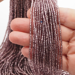 Master Hank Light Purple silver lined faceted cut seed glass beads 12/0 Vintage Czech