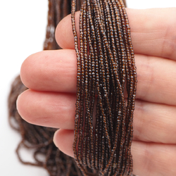 Master Hank Brown micro faceted cut seed glass beads 15/0 Vintage Czech