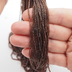 Master Hank Brown micro faceted cut seed glass beads 15/0 Vintage Czech