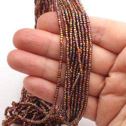 Master Hank Rainbow seed glass beads 11/0 Vintage Czech