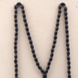 Vintage Czech black glass bead prayer bead strand Misbaha Tasbih Islam Muslim
