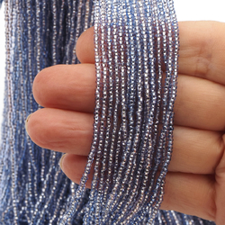 Master Hank silver lined Blue crystal seed glass beads 11/0 Vintage Czech 920g