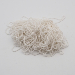 White Atlas bugle seed glass beads 16/0 Vintage Czech 40g