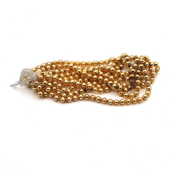 Lot 250pcs Czech round blown mercury glass gold Christmas garland beads 6 mm