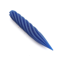 Vintage Bohemian German twisted Blue art glass calligraphy ink dip dipping pen nib