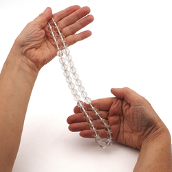 Clear crystal faceted glass Beads 40pcs 12mm Czech vintage strand