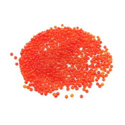 Lot (650) Czech vintage transparent orange red glass seed beads