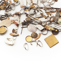 Lot vintage metal jewelry design findings