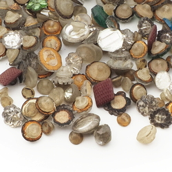 Lot Czech antique geometric glass rhinestone trimming stone beads