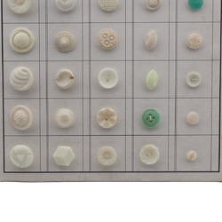 Card (40) vintage Czech Uranium glass buttons