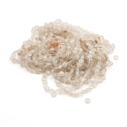 Lustre Clear crysta faceted round nailhead flat back glass beads Master Hank 5.9mm 