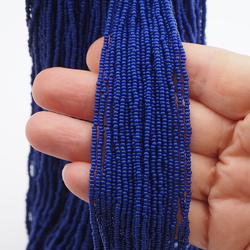 Master Hank Blue seed glass beads 12/0 Vintage Czech