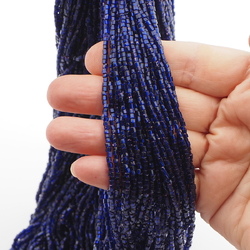 Master Hank cobalt blue silver lined bugle seed glass beads 12/0 500g Vintage Czech