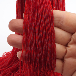 Master Hank Micro siam Red seed glass beads 16/0 Vintage Czech