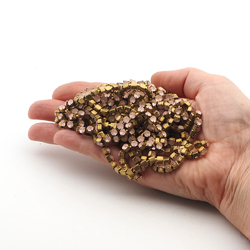 Lot 2.7 meter SS18 4.4mm Frost Pink Rhinestone cup chain Vintage Czech brass Supply epoxy resin ART