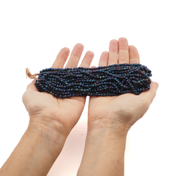 Czech metallic Violet blue peacock blue English cut glass beads Lot 4 mm 1080pcs Vintage 