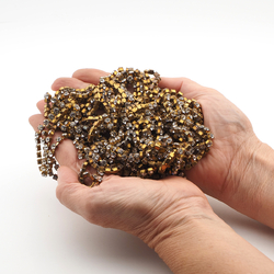 Lot 5 meter SS17 4mm Crystal Rhinestone cup chain Vintage Czech brass Supply epoxy resin ART